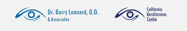 Logos for Dr. Barry Leonard’s Optometry Practice & the California Keratoconus Center