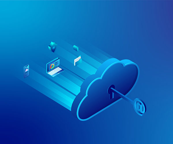 Stylized 3D vector graphic of IT Services