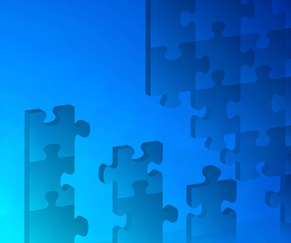 3D puzzle graphic representing Digital Uppercut putting the vendor management pieces together