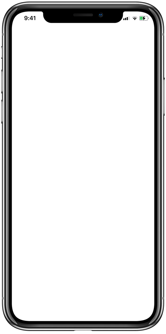 iPhone Black frame with status bar